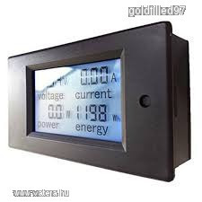 AC 0-100A LCD digiis teljesítmény mérő ampermérő voltmérő +sönt
