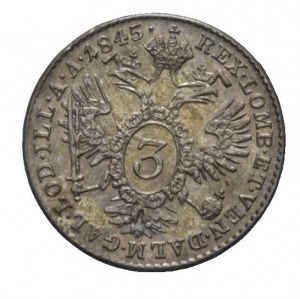 V. Ferdinánd 1845 3 Krajcár A - Bécs