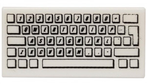 Fehér billentyűzet EREDETI LEGO elem - Computer Keyboard - Új