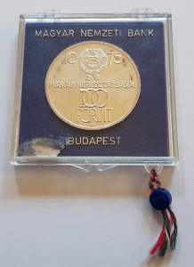 1975 Felszabadulás 30. évfordulója, ezüst 200 Forint eredeti MNB tokban