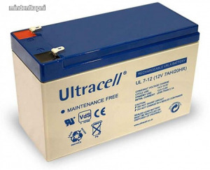 Ultracell 12V/7Ah riasztó akkumulátor