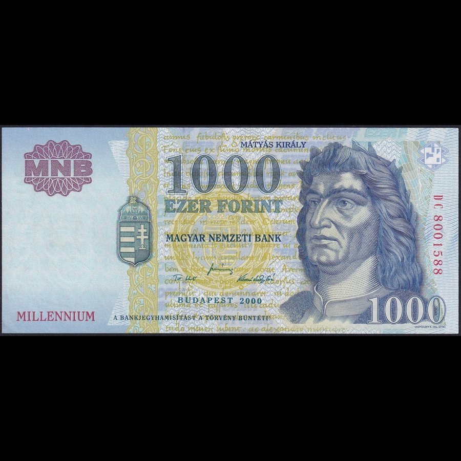 Magyarország 1000 Forint 2000 DC Millennium aUNC+