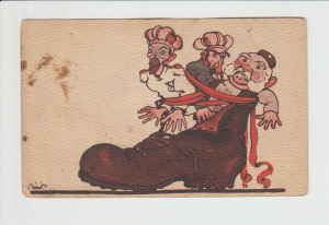 KÉPESLAP - Biró Mihály I. világháborús szignált propaganda képeslapja