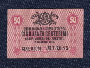 Olaszország 50 Centesimi bankjegy 1918 (id55876)