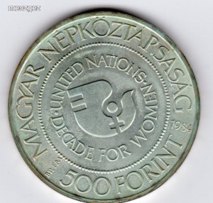 500 Forint 1984 Nők Évtizede