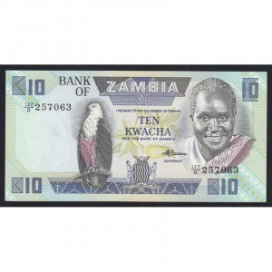 Zambia, 10 kwacha 1986 UNC
