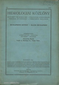 Hidrologiai közlöny - Budapesti kötet (Bp. 1941)