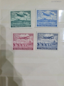 Postatiszta bélyeg Csehszlovákia repülők