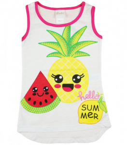 Lányka trikó nyári gyümölcs mintákkal