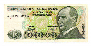 Törökország 10 Lira Bankjegy 1979 P192