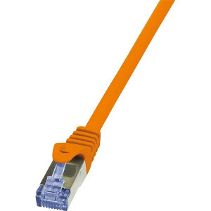 LogiLink 10G S/FTP PIMF PrimeLine patch kábel CAT6A 1m narancssárga (CQ3038S) (CQ3038S)