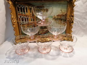 Érdekes antik üveg színes kehely pohár készlet (meghosszabbítva: 3135975314) - Vatera.hu Kép