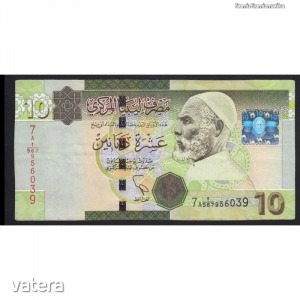 Líbia, 10 dinars 2012 VF