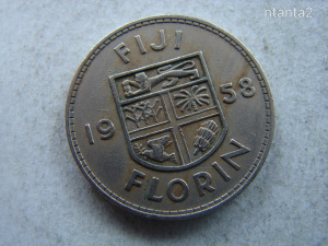 FIJI 1 FLORIN, 1958. 1 DB.