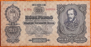 1930 -as ropogós 20 Pengő bankó Ritkább !!! (L0501)