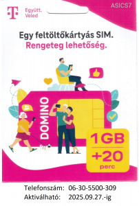 ÚJ!!! Telekom-os Domino normál-micro-nano SIM kártya Új!!! Könnyű hívószámmal!