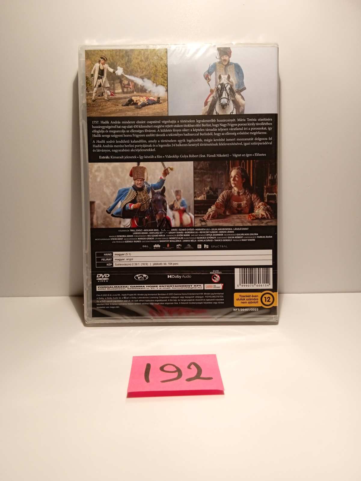 Új, fóliás DVD 192 Hadik - Trill Zsolt, Molnár Áron, Szalma Tamás, Szabó Győző