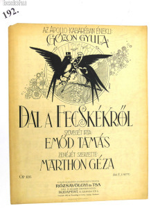 KOTTA Dal a fecskékről. Az Apollo kabaréban énekli Gózon Gyula. Szövegét írta: Emőd Tamás.