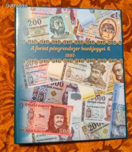 A forint pénzrendszer bankjegyei II. - Egyedi készítésű papírpénztároló album (F141)