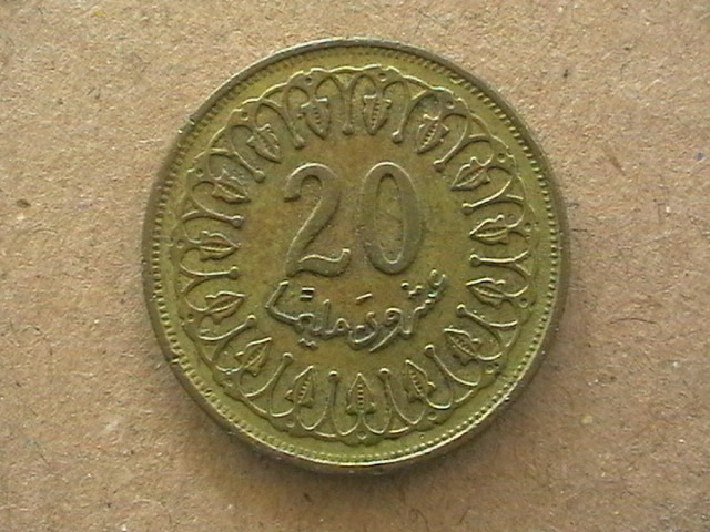 Tunézia 20 Millim 1997