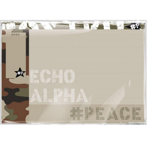 PEACE Alpha terepszínű asztali könyöklő - papír