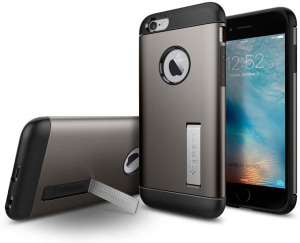 SPIGEN Slim Armor  telefontok - iPhone 6 / 6S (4.7), ezüst metál