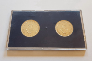 1961 Liszt Ferenc emlékév, ezüst 25-50 Forint, Proof, eredeti MNB tokban