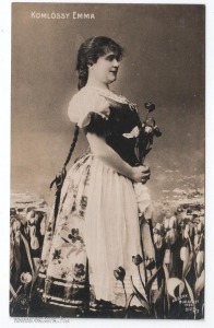 Komlóssy Emma - színészlap, 1906