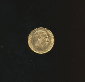 Dánia 20 korona 1914, aranyérme