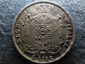 Olaszország I. Napóleon (1805-1814) .900 ezüst 5 Líra 1812 M EXTRA (id60794)
