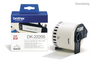 Brother DK-22205 folytonos szalagcímke 62mm x 30,48m öntapadós White DK22205