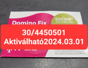 Könnyű hívószámmal ÚJ!!! Telekom-os (T-Mobile-os) Domino FIX normál-micro-nano SIM kártya Új!!!