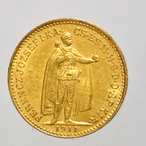 1911  Ferenc József arany 10 korona     ( PAP222 )