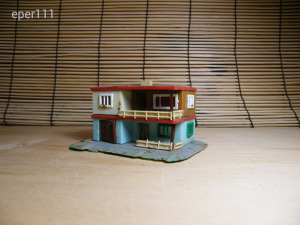 TT 1:120 Bauhaus családi ház terepasztal építéshez, vasútmodell