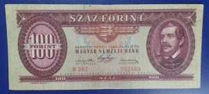 1947 Kossuth címeres 100 Forint, VF+ tarás!