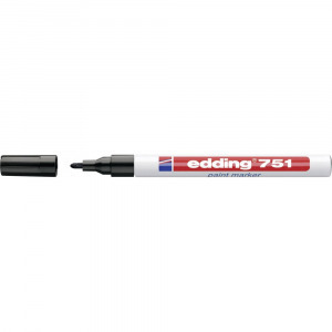 Edding 4-751001 edding 751 paint marker Lakk jelölő Fekete 1 mm, 2 mm 1 db/csomag