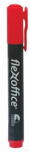 Alkoholos marker, 1,5 mm, kúpos, FLEXOFFICE PM03, piros