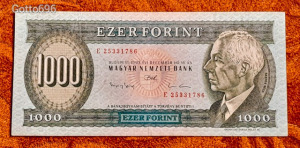 1993 -as Ropogós 1000 Forint -os E betűjeles, fémszálas bankó Ritkább!!!! (L0580)