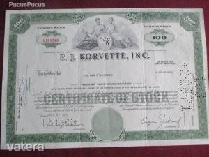 USA Amerikai részvény, Korvette áruház lánc, 1966.
