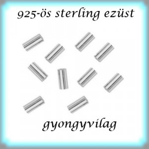 925-ös sterling ezüst ékszerkellék: köztes/gyöngy/díszitőelem EKÖ 19-1,5x2x0,3  10db/cs