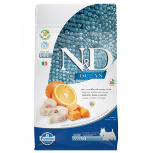 N&D Dog Ocean tőkehal, sütőtök&narancs adult mini 800g (LPHT-PND0080042)