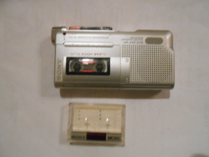 Sony microcassette corder M-455 hordozható mini kazettás magnó-diktafon!