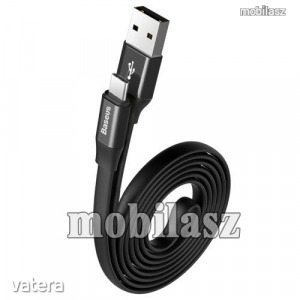 BASEUS adatátviteli kábel / USB töltő - USB 3.1 Type C, 1,2m, 2A, 10W - FEKETE - GYÁRI