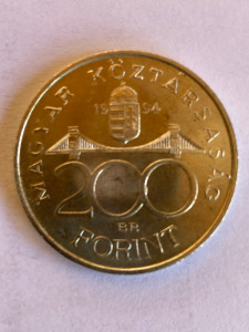 Ezüst 200 forint érme 1994-es, banki csomagolásban, 100 darab egyben