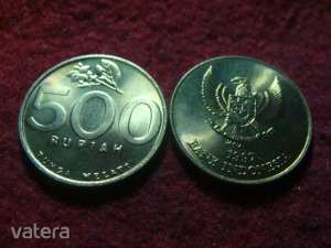 Indonézia réz 500 rupia 1997 UNC       1/19