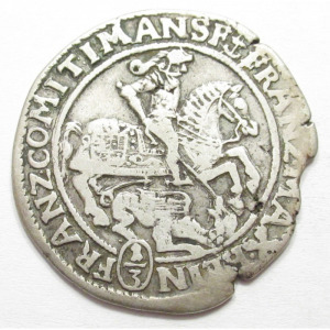 Németország, F. Maximilian és F. Henry 1/3 tallér 1673 - Mansfeld-Bornstedt VF, 9.61g