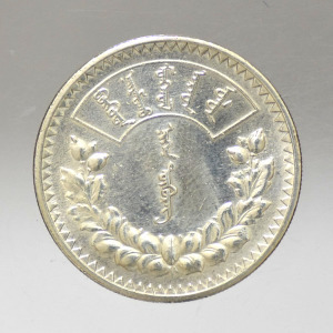 1925  Mongólia  ezüst 1 Tögrög   -FIX187
