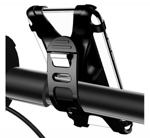 USAMS ZJ053 USAMS kerékpáros telefontartó (kormányra rögzíthető, szilikon, univerzális, 4-6) FEKETE