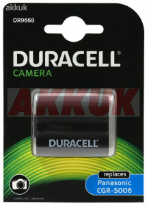 Duracell digitális fényképezőgép akku Panasonic Lumix DMC-FZ30 sorozat