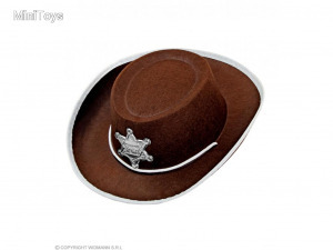 Barna cowboy kalap filc anyagból